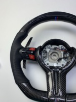 Volant de voiture en fibre de carbone LED M Sport à fond plat pour BMW F20 F22 F25 F30 F32 F80 F82 F87 M2 M3 M4 Série F