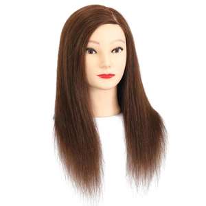 Cabezal <span class=keywords><strong>de</strong></span> entrenamiento para trenzar, tejer y peinar, cabello sintético con textura realista, ideal para uso y aprendizaje en salón - Product Image 2