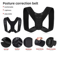 Correcteur de posture réglable et léger, soutien dorsal respirant et invisible pour la clavicule, redresseur de dos, soutien de la colonne vertébrale