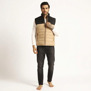 Chaleco Acolchado Personalizado para Hombre - Chaqueta sin Mangas Transpirable y Cálida, Nuevo Diseño, Ropa Urbana de Invierno para Hombre - Product Image 1