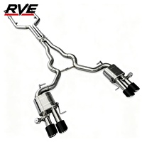 Échappement Catback pour BMW M5 F10 M6 F06 F12 F13 S63 4.4T V8, silencieux Axleback, commande à distance, acier inoxydable 1,5 mm, poli miroir