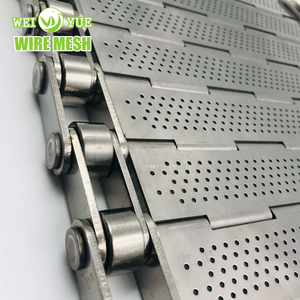 Gıda taşıma kaynağı için yüksek sıcaklık dayanımı paslanmaz çelik delikli örgülü konveyör bant dokuma zincir plaka bağlantısı - Product Image 1