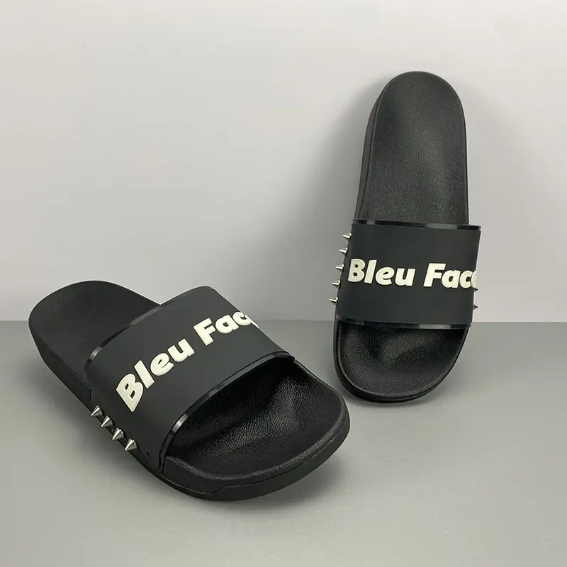 Sandálias de borracha personalizadas, chinelos de borracha pvc com impressão personalizada, logotipo para senhoras, chinelos para subolmação, venda no atacado