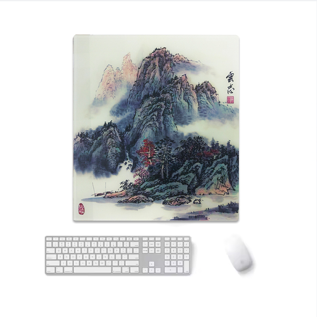 Customizable Tempered Glass Mouse Pad - Scratch-Proof Water-Resistant Surface Glass Mousepad for Professional Gamer Mouse Gaming
