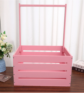 Cesta de Regalo de Madera Rectangular Personalizada OEM para Baby Shower con Asa para Recién Nacidos, Niños y Niñas - Product Image 5