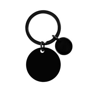 Ready to Ship Knot Chain Diy Custom Holiday Gifts Multi-color Size Round Card Hanging Metal <b>Key</b> Chain - Product Image 3