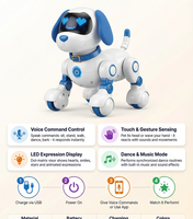Robot chien intelligent sino-britannique, jouet électrique en plastique pour enfants, simulation programmable, compagnon de jeu - Vente flash