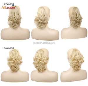 Queue de cheval synthétique courte bouclée 12 pouces avec pince résistante à la chaleur pour femmes - Product Image 4