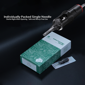 20 aiguilles de tatouage jetables en acier inoxydable avec membrane stérilisée pour maquillage permanent (PMU) et <span class=keywords><strong>SMP</strong></span> - Product Image 5