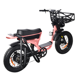 Nouveau Vélo Électrique Rétro <span class=keywords><strong>Vintage</strong></span> 2026, Moped 48V 500W, Double Suspension, Fourche Harlem, Siège Long Fatboys, Pneus Larges, 50KM/H - Product Image 2