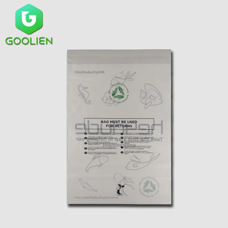 100% biodegradable compostable cornstarch EN 13432 non Plastic Tshirt Bags compostable bags 100% biodegradable
