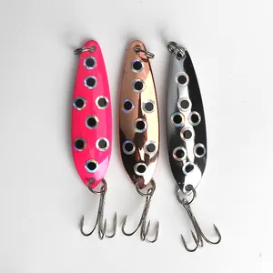 Superiorfishing mới mồi kim loại cá muỗng thu hút kim loại muỗng cứng wobbler jigging chì câu cá thu hút với móc