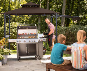 Gazebo de Acero Inoxidable ABCCANOPY Moderno, Personalizado, con Recubrimiento en Polvo de Color, Resistente al Óxido, con <span class=keywords><strong>Toldo</strong></span> de 5x8 pies (1.5x2.5m) - Product Image 3