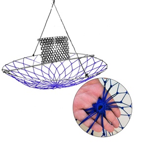 Có thể gập lại vòng tròn màu xanh bẫy cua với túi mồi PVC 60x60x30cm - Product Image 4