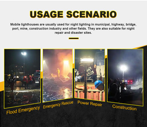 Outdoor Telescopic Mast Mobile Trailer Genset Portable LED <strong>Lamps</strong> Light <strong>Tower</strong> - Product Image 4