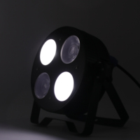 C0B0450-C Luces Móviles LED Planas COB PAR de 4*50W, Blanco Frío+Blanco Cálido, Color de Emisión RGBW, Cuerpo Cromado, Control DMX512, IP20, DJ