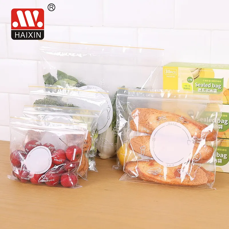 New double sealed PE fresh-keeping bags for food storaging