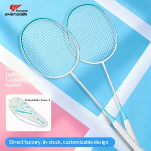 Raquette de <span class=keywords><strong>badminton</strong></span> Shengwei, entièrement en carbone, dureté modérée, entraînement professionnel, 5U, légère, résistante, pour hommes, femmes, adultes - Product Image 5