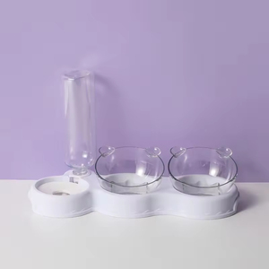 Manufacturer Wholesale Plastic Portable Dog Two Bowls with Water Bottle - Product Image 5