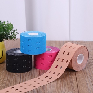 Bande de kinésiologie perforée en coton respirant en boîte, autocollants musculaires pour la thérapie sportive de badminton et les soins intramusculaires - Product Image 1