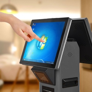 OEM Factory Bulk Wholesale 15.6/18.5/21.5inch Desktop Colomn Kiosk Self Service Multi-channel Playback Airport Kiosk - Product Image 5
