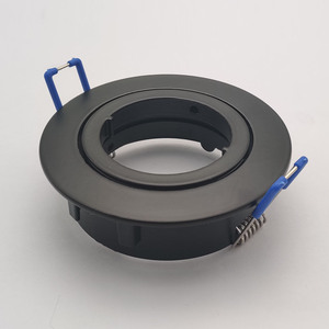 Round Indoor Small <strong>Ceiling</strong> <strong>Light</strong> Adjustable Frame MR16 GU10 <strong>Replaceable</strong> Spot <strong>Lights</strong> Bulb Fixture Downlight Holder - Product Image 1