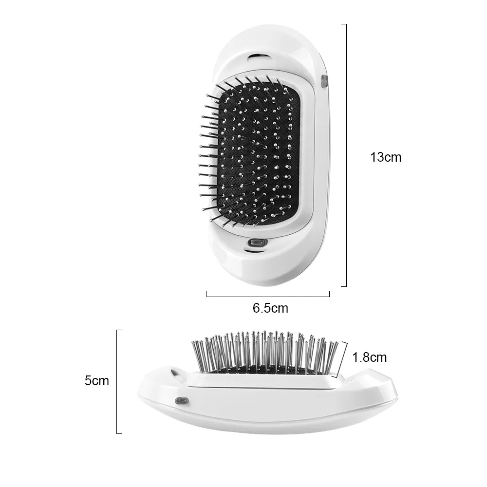 Dropshipping Ionic Double Negative Ions Brush,Antic-Static Hair Comb Electric Ionic Hairbrush Vibrating Scalp Massage Comb