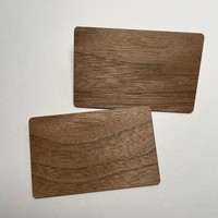 Carte de visite professionnelle personnalisée en bambou RFID UHF NFC avec code QR, partage sans contact par simple pression, carte de membre intelligente étanche