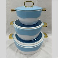 Juego de Cazuelas Térmicas de Lujo, Tamaño Jumbo, 1.8L, 3.5L, 6L, Recipientes Aislados para Mantener la Comida Caliente, para Fiestas y Cenas