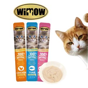 WIMOW Snacks para Gatos, Puré Húmedo <span class=keywords><strong>de</strong></span> Atún, 15g, 5 Unidades, Sin Almidón, Sin Conservantes, para Gatos, Gatitos y Adultos, Marca Privada OEM - Product Image 3