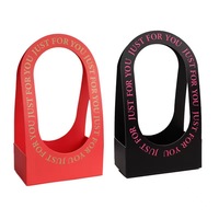 Boîtes de transport de fleurs de luxe imprimées sur mesure, sacs à fleurs en papier imperméable avec poignée pour bouquets, vente en gros