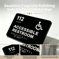 Panneau de porte personnalisé Kelly Sign en braille ADA pour personnes aveugles et handicapées, signalétique intérieure pour bureaux, panneau de signalisation pour aveugles