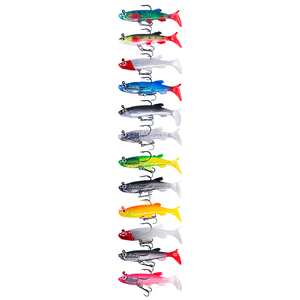 14g 8cm leurres de pêche en forme de truite, tête de <span class=keywords><strong>plomb</strong></span> PVC leurre souple en eau salée, appâts de natation, <span class=keywords><strong>moule</strong></span> de leurre de pêche en plastique souple - Product Image 1