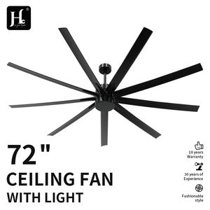 Ventilador de Techo Industrial Grande con Luz LED, Control Remoto, Aspas de Aluminio Reversibles, Motor Silencioso, Tamaño de Aspa de 72 Pulgadas - Product Image 2