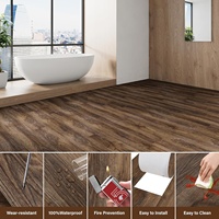 Planches de sol en vinyle auto-adhésives à effet bois de 1,2 mm, à coller, imperméables, en PVC, pour la décoration intérieure