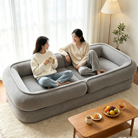 AP-R1 Lit pour animaux de compagnie en mousse orthopédique de luxe, très grand, en tissu, avec éponge douce compressée et peluche, modèle Villa