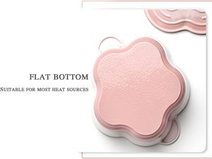 Elegante Design moderno in ghisa casseruola forno olandese cucina pentole-fabbrica nuova forma di fiore smalto zuppa pentole in metallo - Product Image 4