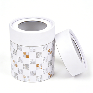 Eco Friendly Kraft Paper Tube With Transparent PVC <b>Window</b> Custom Logo Printed Round Cylinder Box - Product Image 4