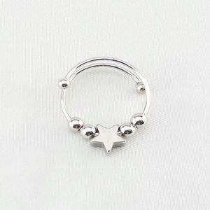 Anillo Antiestrés de Acero Inoxidable para Mujer, Anillo Giratorio Ajustable de Varias Capas con Cuentas para la Ansiedad - Product Image 2
