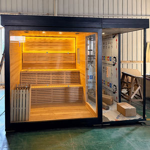 Diseños Innovadores, Sauna Exterior <span class=keywords><strong>de</strong></span> Infrarrojos Lejanos, Sauna Económica, Compras al por Mayor, Sauna Exterior con Porche Frontal - Product Image 1