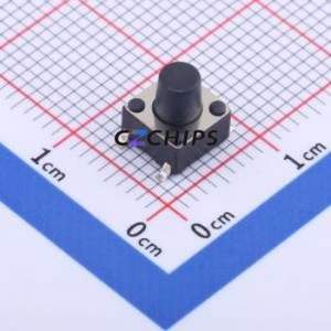 GT-TC089C-H070-L1 Tactile Switch SMD-4P,6x6mm Switch Single Pole Single Throw Round Button 1N Vertical Mount - Product Image 1