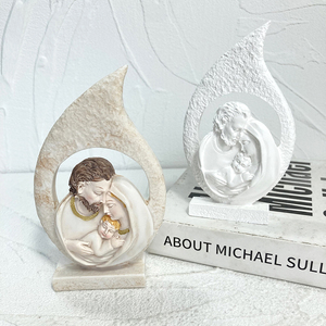 Moldes de Silicona de Grado Alimenticio para Velas y Jabones con Diseño de la Virgen Marí<span class=keywords><strong>a</strong></span>, Jesús y la Familia, 3 Piezas, Reutilizables, Antiadherentes, Decoración Cristiana para el Hogar - Product Image 1