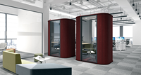 Cabine Acoustique d'Isolation Sonore |   Cabine téléphonique insonorisée pour bureau, structure en aluminium, réduction du bruit NRC 0.8+ 20dB, module rapide