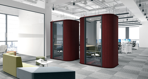 NUEVO Módulo Acústico de Oficina Moderno con Reducción de Ruido NRC 20dB, Marco de Aluminio, Diseño Cálido y Transpirable para Oficinas y Edificios Comerciales - Product Image 5