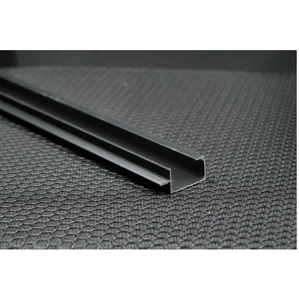 Perfil de Aluminio Anodizado Negro de Alta Demanda para Manijas de Puertas de Gabinetes y Aplicaciones de Puertas Correderas en Venta - Product Image 3