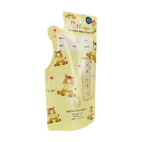 Sacs de stockage de lait pour bébé 100% personnalisés de qualité alimentaire sans BPA Sac de stockage de lait maternel à détection de température réutilisable avec double fermeture éclair