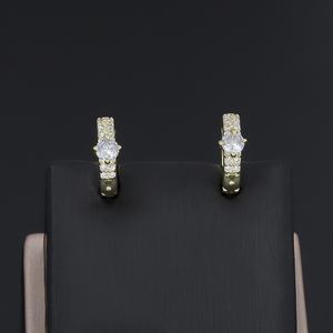 ต่างหูห่วงชุบทอง 14K ประดับเพชรซิร์คอนสำหรับผู้หญิง จาก JXX Wholesale Fashion Charm Jewelry - Product Image 5