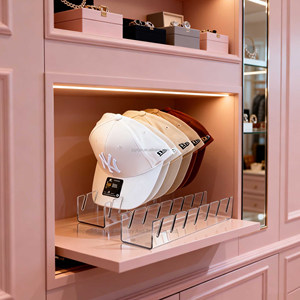 OEM Brand <strong>Store</strong> Acrylic Panama Hat Display Rack Counter Tabletop Baseball Cap Organizer for New Era <strong>NBA</strong> NFL Accessories Storage - Product Image 2
