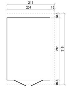 Timbela M339 6m Garden <b>Shed</b> with Nature Wood <b>Panels</b> Easy Assembly Outdoor Workshop & Storage Minimalist Modern Design - Product Image 4