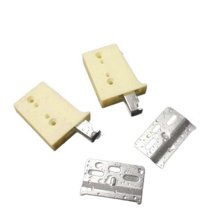 Abs <b>Plastic</b> Cabinet Hanging <b>Bracket</b> 57.3X36Mm With Steel Base 32Mm Hole Spacing For Wardrobe Wall Cabinet Furniture - Product Image 2